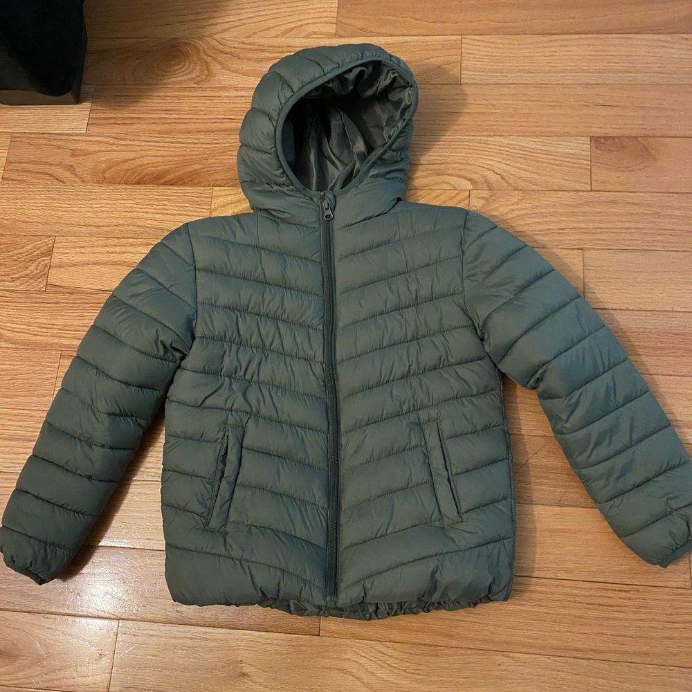George Olive Puffer Jacket for Kids